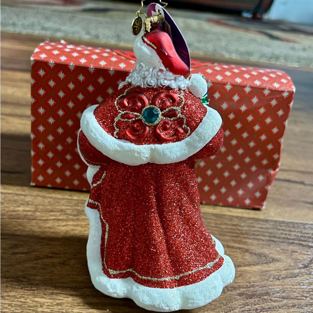 Christopher Radko (Miss Caycee’s) ~ Red/Black Santa Claus ~ Glass Ornament ~ New - Picture 11 of 16